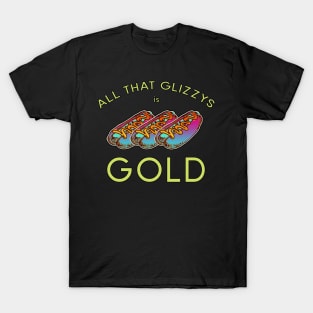 All That Glizzys is Gold Vaporwave Gold Letters Shakespeare T-Shirt